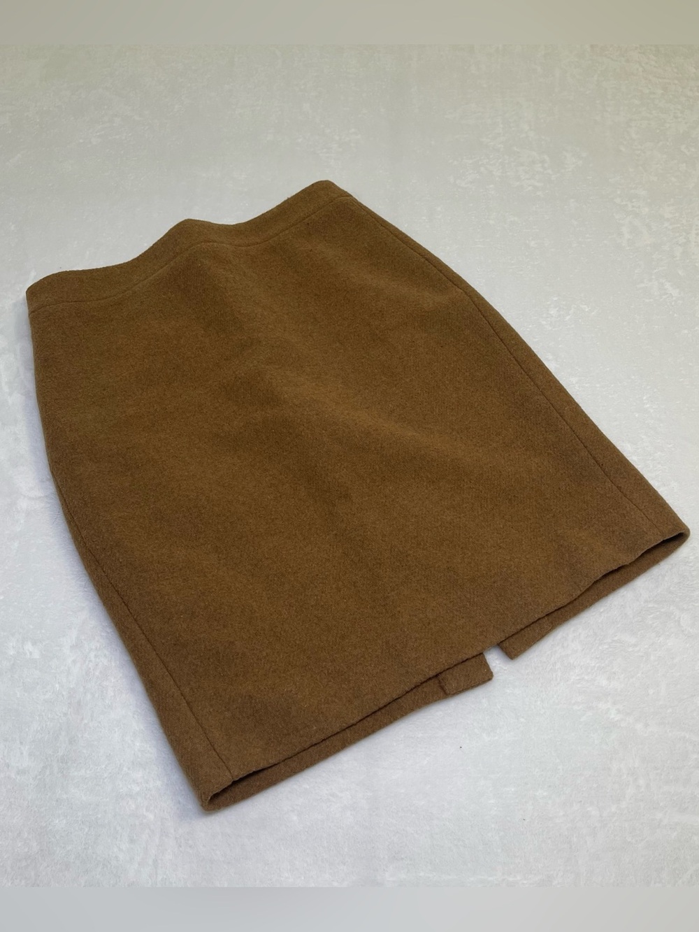 J.Crew Camel Tan Wool Blend Pencil Skirt Size 2P Petite